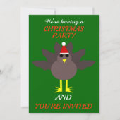 Mooie Kerstkalkoen Aangepaste Feest Uitnodigingen (Voorkant)