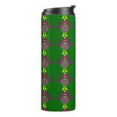 Mooie Kerstkalkoen Thermische Tumbler Thermosbeker (Gedraaid links)