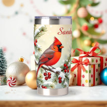 Mooie Kerstkardinaal en Dennen Takken