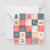Mooie Kerstkat Adventkalender Notitiekaartje (Achterkant)
