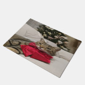 Mooie Kerstkat Deurmat (Schuin)