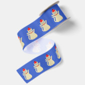 Mooie Kerstkat met Patroon Satijnen Lint (Achterkant)