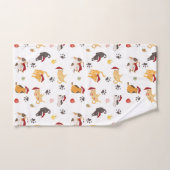 Mooie Kerstkat Patroon Bad Handdoek (Handdoek)
