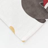 Mooie Kerstkat Patroon Fleece Deken (Hoek)