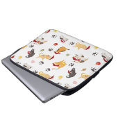 Mooie Kerstkat Patroon Laptop Sleeve (Voorkant onderkant)