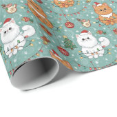 Mooie Kerstkatten Feestelijk Inpakpapier (Rol Hoek)
