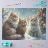 Mooie Kerstkatten Tissuepapier (Craft)