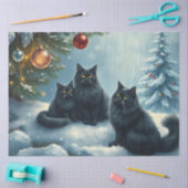 Mooie Kerstkatten Tissuepapier (Craft)