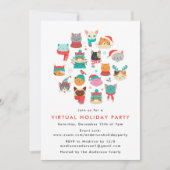 Mooie Kerstkatten Virtueel Feestje Kaart (Voorkant)