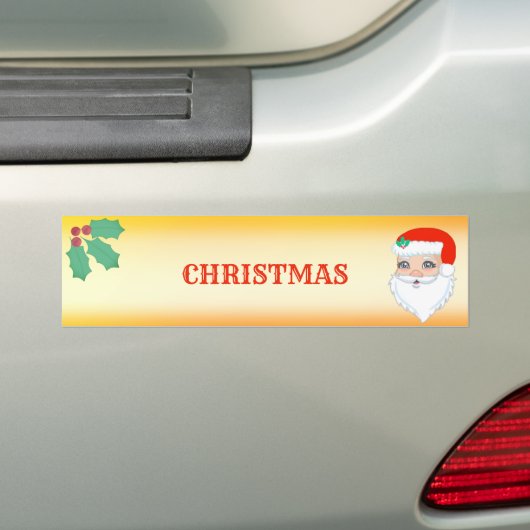 Mooie kerstkerstkerstkerstkerstbedekking bumpersticker (Op auto)