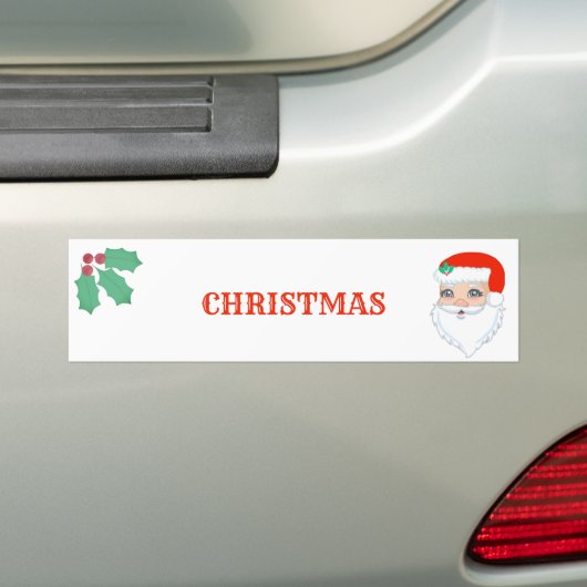 Mooie kerstkerstkerstkerstkerstbedekking bumpersticker (Op auto)