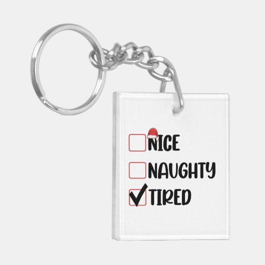 Mooie kerstkerstkerstkerstkerstkerstkerstkerstcade sleutelhanger (Voorkant Links)