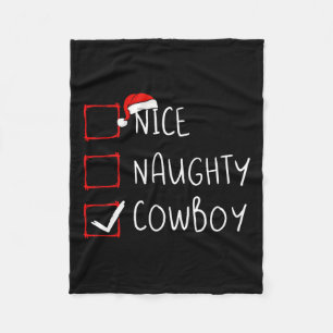 Mooie kerstkerstkerstlijst met Naughty Cowboy Rod Fleece Deken