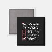 Mooie kerstkerstkerstlijst voor Naughty Farmer Far Magneet (Voorkant / Achterkant)