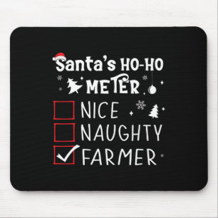 Mooie kerstkerstkerstlijst voor Naughty Farmer Far Muismat