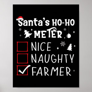 Mooie kerstkerstkerstlijst voor Naughty Farmer Far Poster