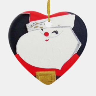 Mooie kerstkerstkerstman keramisch ornament