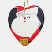 Mooie kerstkerstkerstman keramisch ornament (Links)