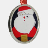 Mooie kerstkerstkerstman metalen ornament (Rechts)