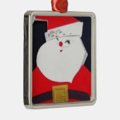 Mooie kerstkerstkerstman metalen ornament (Rechts)