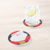 Mooie kerstkerstkerstman zandsteen onderzetter (Zijkant)