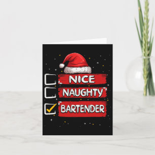 Mooie kerstkerstlijstkerstkerstmis van Naughty Bar Kaart