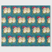 Mooie kerstkerstman cadeaupapier (Vlak)