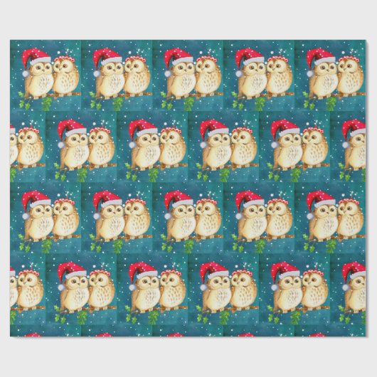 Mooie kerstkerstman  cadeaupapier (Vlak)