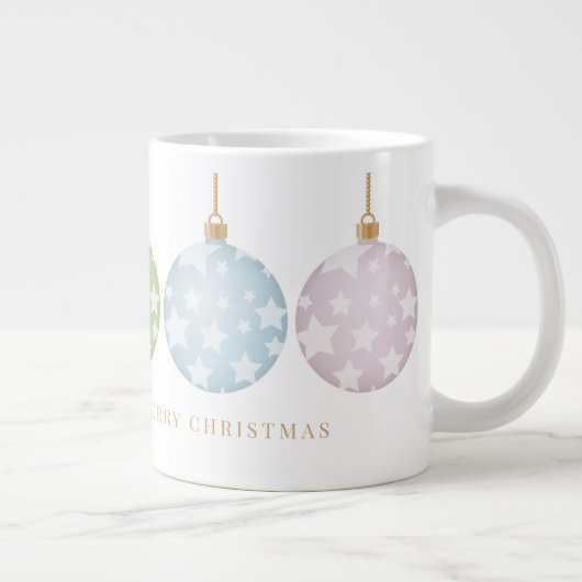 Mooie kerstkerstversiering grote koffiekop (Rechts)