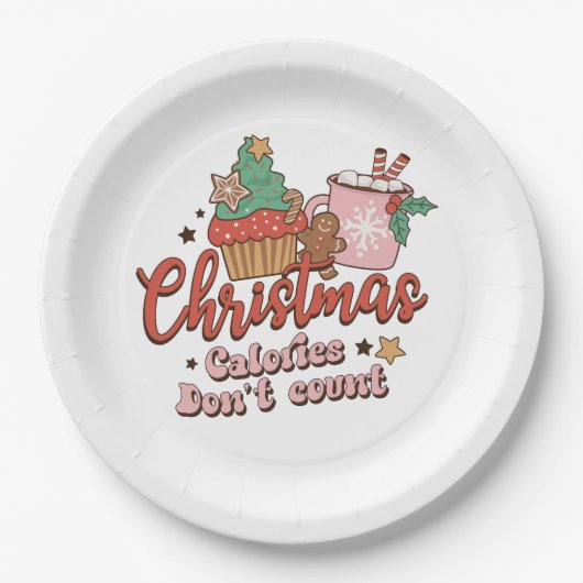 Mooie kerstkeuken papieren bordje (Voorkant)