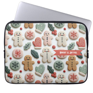Mooie kerstkoek patroon laptop sleeve