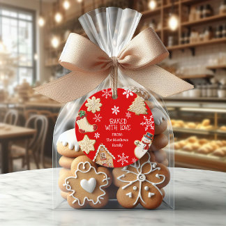 Mooie Kerstkoek Zoete Behandeling Cadeautags Bedankjes Labels