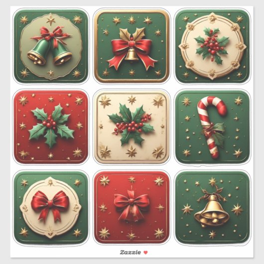 Mooie kerstkoekjes sticker (Vel)