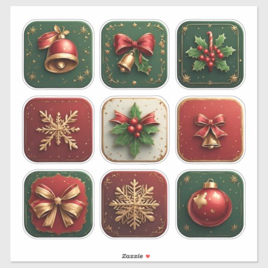 Mooie kerstkoekjes sticker (Vel)