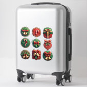Mooie kerstkoekjes sticker (Koffer)