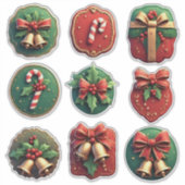 Mooie kerstkoekjes sticker (Voorkant)