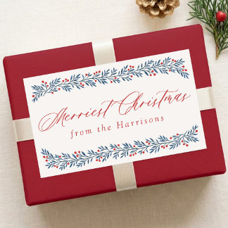 Mooie Kerstkrans Kerst Persoonlijk Rechthoekige Sticker