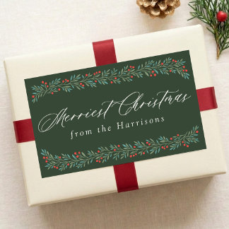 Mooie Kerstkrans Kerst Persoonlijk Rechthoekige Sticker