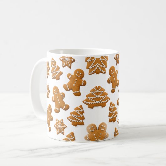 Mooie kerstkrans koekjes kerst mok (Voorkant links)
