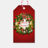 Mooie kerstkreet cadeaulabel (Voorkant)