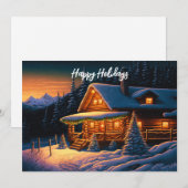 Mooie kerstlampjes met een kajuitje feestdagenkaart (Voorkant / Achterkant)