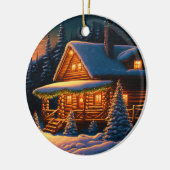 Mooie kerstlampjes met een kajuitje keramisch ornament (Links)