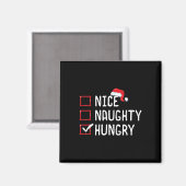 Mooie kerstlijst voor Naughty Hungry Magneet (Voorkant / Achterkant)
