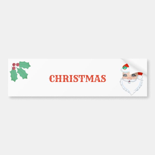 Mooie Kerstman Bumpersticker (Voorkant)