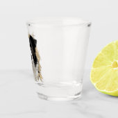 Mooie Kerstman-cadeautje Border Collie-hondsfoto Shot Glas (Rechts)