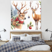 Mooie kerstman canvas afdruk (Insitu (Slaapkamer))