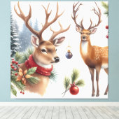 Mooie kerstman canvas afdruk (Insitu (Houten vloer))