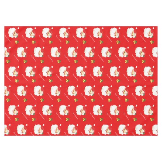 Mooie  kerstman en rode cellen tafelkleed (Voorkant (Horizontaal))