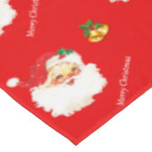 Mooie kerstman en rode cellen tafelkleed (Gekanteld)