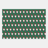 Mooie kerstman-kabouter inpakpapier vellen (Voorkant 3)